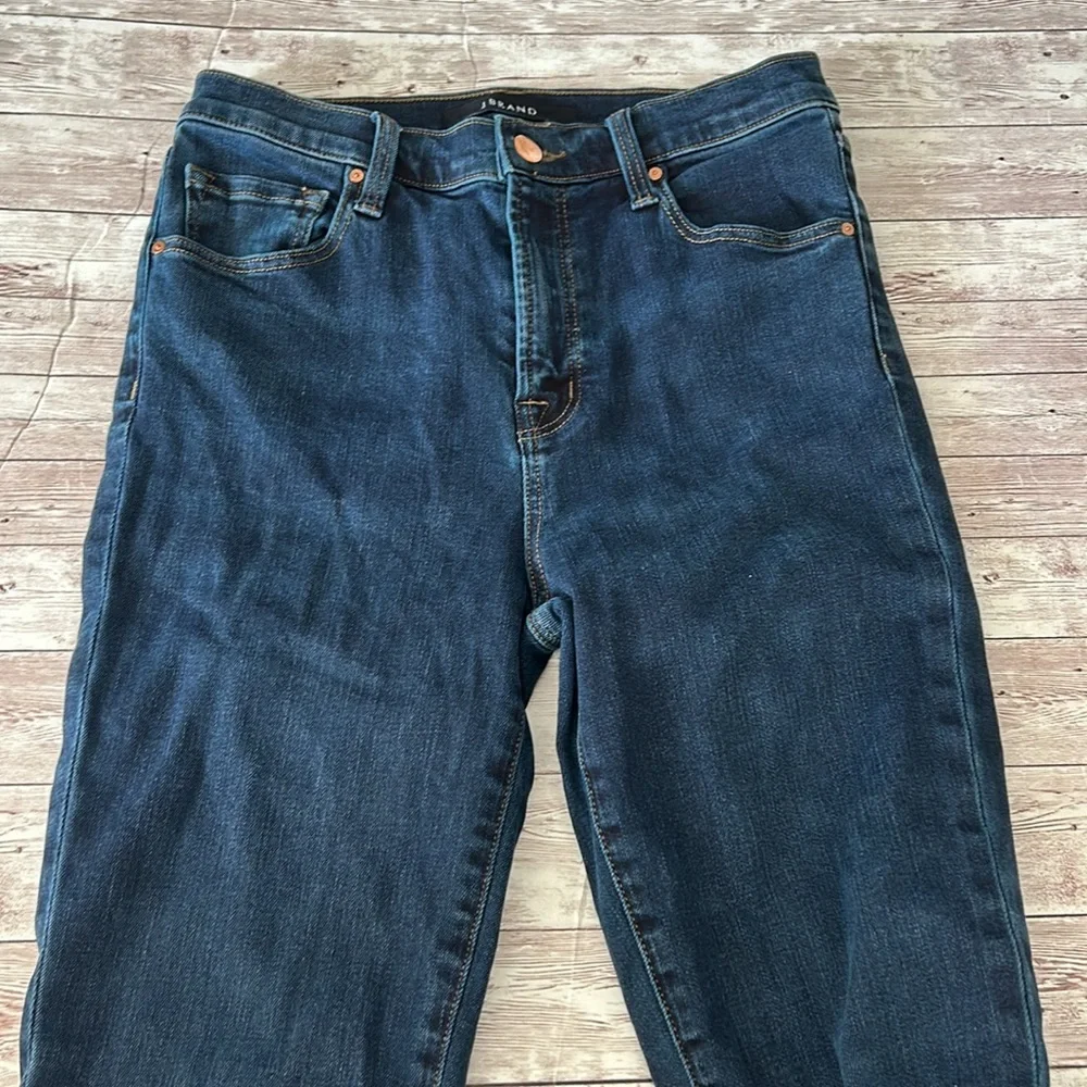 J Brand Dark Wash High Rise Raw Hem Skinny Jeans - Picture 2 of 10